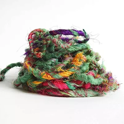 $12.90 • Buy Chunky Wool & Silk Yarn - Recycled Super Soft - Weaving Knitting Crochet Macrame
