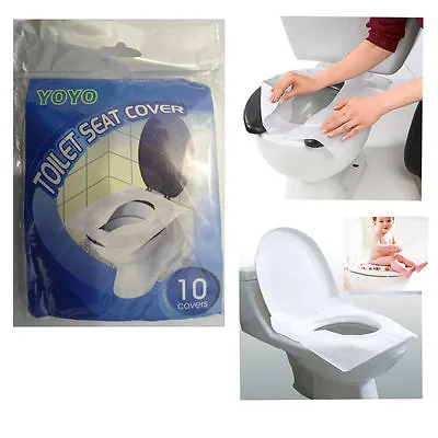 £1.99 • Buy Disposable Toilet Seat Covers Hygiene Protection For Washrooms (10 Covers/pack)