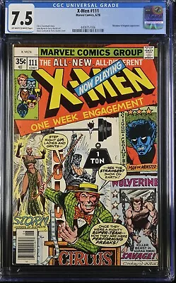 X-Men #111 - CGC 7.5 - Claremont Story Cockrum Cover Mesmero & Magneto • $39.99