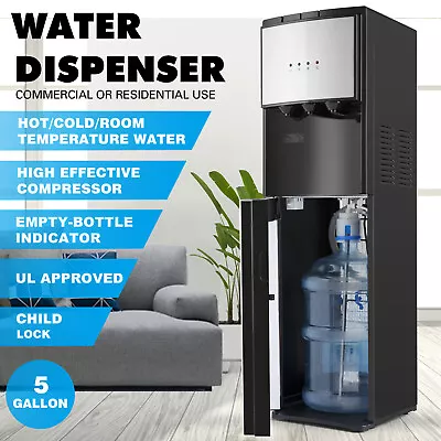 $199.99 • Buy Bottom Loading Water Cooler Dispenser Stainless Steel 3-Temperatures Safety Lock