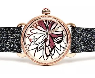 MICHELE MW05D36B4995 Garden Party Butterfly Blue Nights Crystal Watch 3188 • $1050
