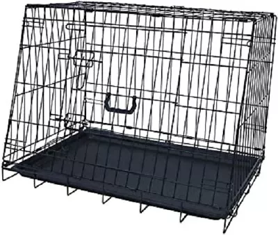 30  Medium Collapsible Slanted Puppy Dog Crate/Cage For Dog Transport Car Boot  • £39.99