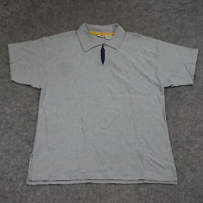 Ellesse Polo Shirt Mens Medium M Gray Short Sleeve Athletic Department Logo • $49.99