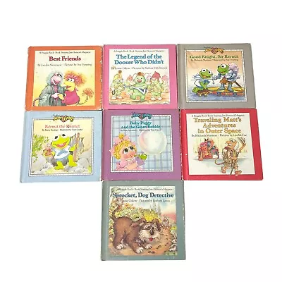 Vintage 80s Lot Of 7 Jim Henson Muppet Babies Weekly Reader Books Hardcover Set • $16.95