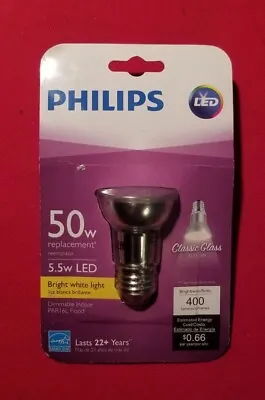 PHILIPS 5.5-Watt LED  Classic Glass  PAR16L Dimmable Flood Light Bright White • $9.96