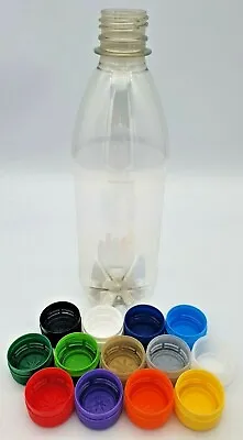 Clear 500ml PET Bottles Cordial Home Brew With Choice Of Cap Colour 20-100 Pack • £24.95