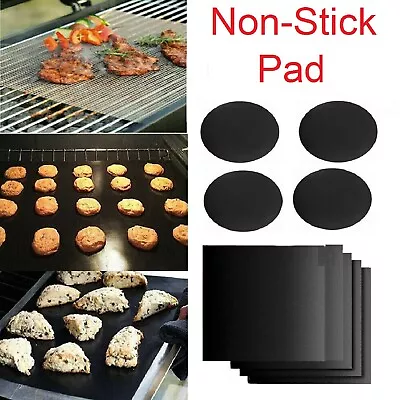 BBQ Grill Mats Set Of 5 Outdoor Cooking Baking Non Stick Reusable Grilling Mat • $11.99