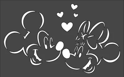 1- 7x11 Inch Stencil (NB-60') Mickey And Minnie Mouse • $10