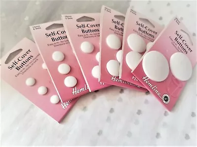 HEMLINE SELF-COVER BUTTONS Easy Fit (no Tool Needed)- Sizes 11 15 18 22 29 38mm • £3.50