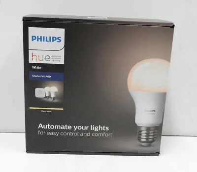$119.99 • Buy Philips Hue White Starter Kit A60 | 2x Bulbs | Bridge 