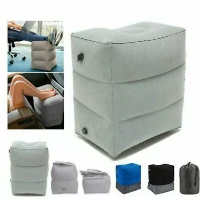 Inflatable Air Footrest Travel Plane Pillow Kids Bed Car Airplane Leg Foot Rest • $18.79