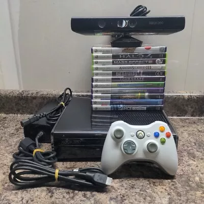 Xbox 360 Kinect 250GB Black Console 11 Games Bundle Tested Working #ML • $129.99