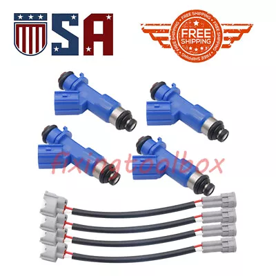 16450-RWC-A01 4Pcs 410cc Fuel Injectors W/Adapters For Honda Accord Acura RDX US • $39.49