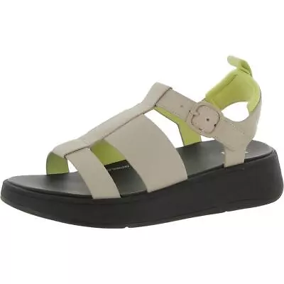 Fitflop Womens F-Mode Leather Flatform Caged Fisherman Sandals Shoes BHFO 9008 • £64.22