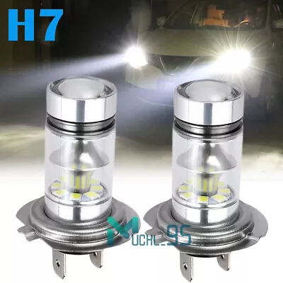 2x H7 LED Headlight Bulbs Conversion Kit High Low Beam Super Bright 6500K White • $12.47