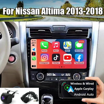 Android 13 Apple Carplay Car Radio For Nissan Altima 2013-2018 GPS Stereo 32GB • $134.01