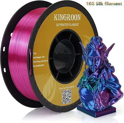 1KG 3D Printer Filament 1.75 Mm Silk PLA PETG Bundle Triple Colours Blue Rainbow • $19.99