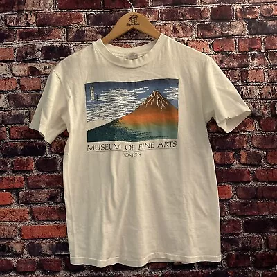 Vintage 80s 90s Museum Of Fine Arts Boston Mount Fuji Japan T Shirt Size S/M MED • $99