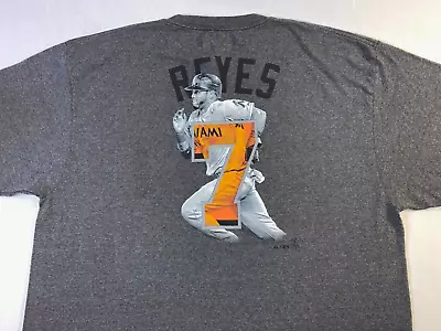 Jose Reyes Miami Marlins #7 Baseball Game Action Jersey T-Shirt New! 2XL XXL 2X • $14.44