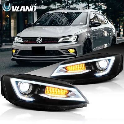 VLAND LED Headlights For 2011-2018 VW Jetta TSI/TDI/GLI SSESEL Front Lamps L+R • $408.99