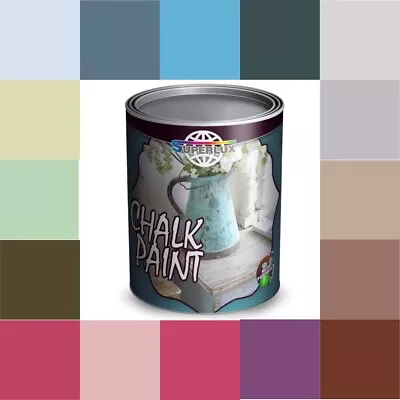 Superlux Chalk Paint 750ml 17 Colours Furniture Matt Shabby Chic Quick Dry • £13.50