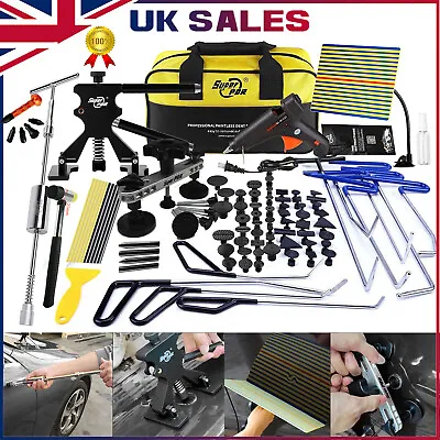 PDR Car Paintless Rods Kit Dent Puller Repair Removal Hail Tabs Glue Gun Tools • £139.99