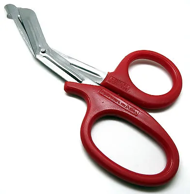 EMT Utility Red Scissors 7.25  Medical Paramedic First Aid Universal Shears Tool • $7.99