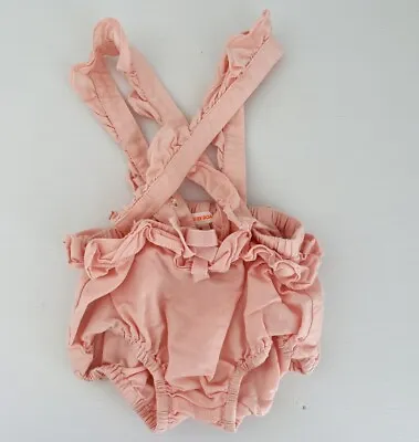 Country Road Baby Girl Ruffle Bodysuit Bloomer  Size 0 6-12 Months Linen Blend • $8.50