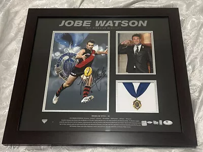 $450 • Buy 2012 Essendon Jobe Watson Signed Framed Limited Brownlow Medal Photo 89/ Coa Afl