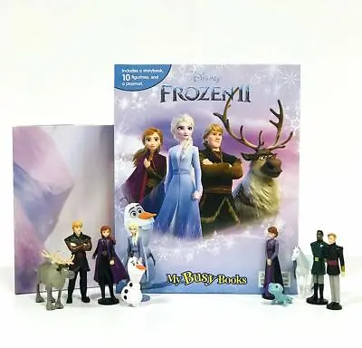 Disney Frozen 2 My Busy Books Cake Topper 10 Figurines Playmat & Storybook Gift • $39.99