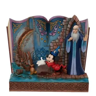 $64.50 • Buy Jim Shore Disney Traditions Sorcerer Mickey Story Book Figurine 6010883