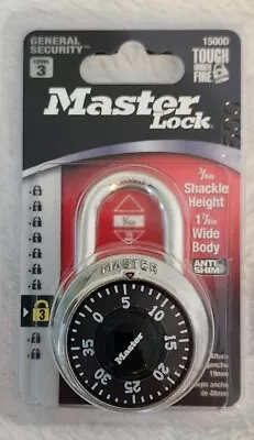 Master Lock 1500D Combination Padlock - Anti-Shim Black - Brand New! • $7