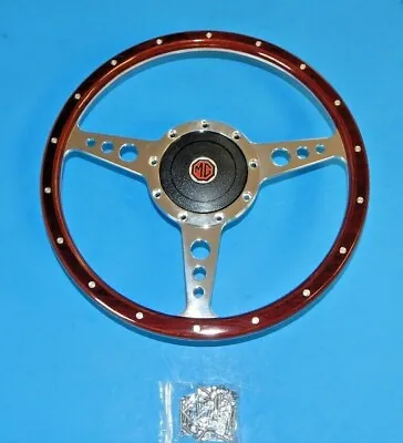 New 13  Wood Steering Wheel And Adaptor For MGB 1970-76 MG Midget 1970-77  • $259.95