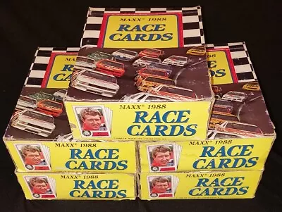 Maxx Racing Cards 1988 Unopened Hobby Box Of 44 Sealed Packs Each NASCAR • $325