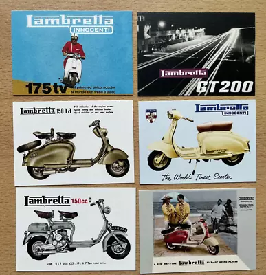 Lambretta Innocenti Golden Era Of Scootering Cards Set Of 6 (100x70mm) • £4.50