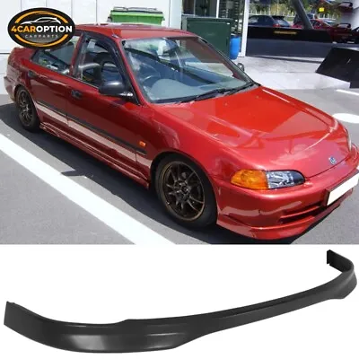 Fits 92-95 Honda Civic Sedan Front Bumper Lip Spoiler Splitter PP • $49.99