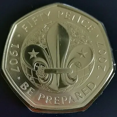 2019 BOY SCOUTS Fifty Years Of 50p  Fifty Pence  Brilliant Uncirculated  NEW • £6.99