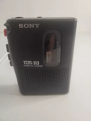Vintage Sony TCM-313 Portable Cassette Player Tape Recorder – Tested Work • $17.95