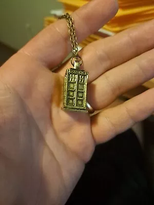 Dr. Who 'Tardis' Police Box Pendant Necklace BBC (USED) • £4.83