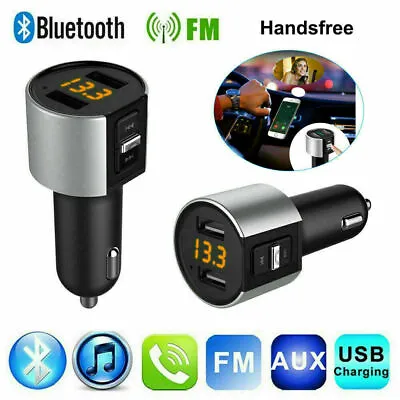 Car Cigarette Lighter Bluetooth Calling FM Radio Transmitter AUX MP3 USB Port. • $16.99