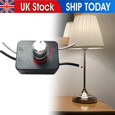 Inline LED Dimmer Switch Built-in Rotary ON/OFF And Knob Control Dimmer 3-100W • £7.88