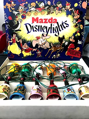 Mazda Disneylights Mickey Mouse Christmas Lights 12-Lights 1930'S • $399.95