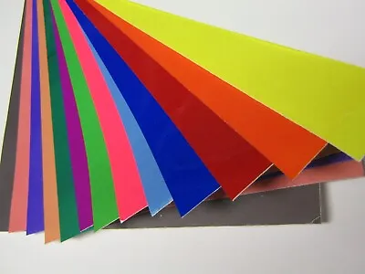 Small Sheets Of Colored TRANSPARENT Sign Vinyl Thin Sticky Cellophane Plastic • $10.95