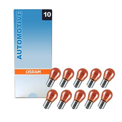 10x Genuine Osram Original 12v PY21W (BAU15S / 581) 21w Amber Bulbs [7507] • £10.78