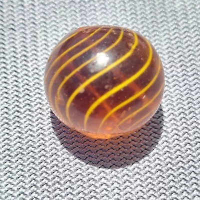 Antique Handmade German LARGE AMBER GOOSEBERRY Marble - F/S • $55