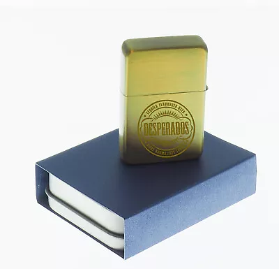 £8.53 • Buy Gold Sunrise Desperados  ENGRAVED METAL Lighter Birthday XMAS Gift