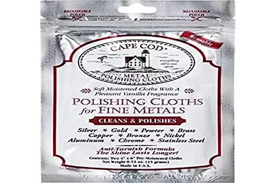 Cape Cod Polish Co Metal Polishing Cloths Foil Pouch 0.53oz Stainless Steel • $8.79