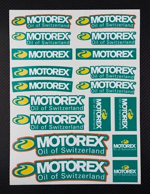 Motorex Oil Sponsor Decals Set Sheet Stickers Graphics For Ktm Exc Suzuki Honda • $12.31