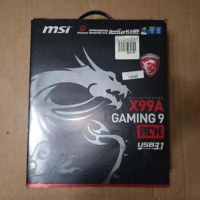 Msi X99a Gaming 9 Ack Motherboard - Lga2011-v3 Ddr4 E-atx (broken Pci-e Slot) • $129.99