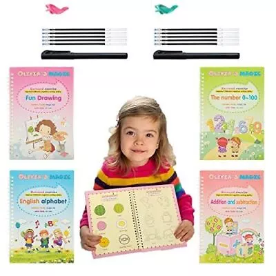 £3.06 • Buy Olivia's Magic Practice Copybook For Kids - LARGE SIZE -4 Books Of Magic Copy...